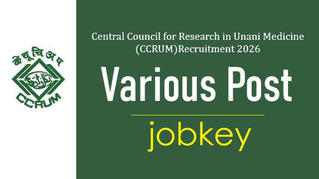 CCRUM Various Post Online Form 2026-jobkey